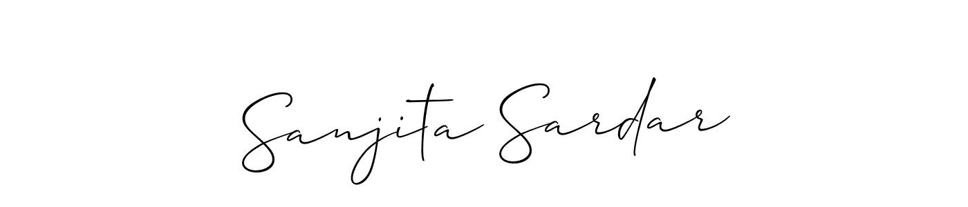 Also You can easily find your signature by using the search form. We will create Sanjita Sardar name handwritten signature images for you free of cost using Allison_Script sign style. Sanjita Sardar signature style 2 images and pictures png