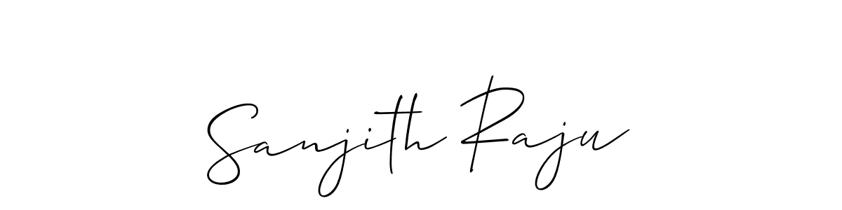 Sanjith Raju stylish signature style. Best Handwritten Sign (Allison_Script) for my name. Handwritten Signature Collection Ideas for my name Sanjith Raju. Sanjith Raju signature style 2 images and pictures png