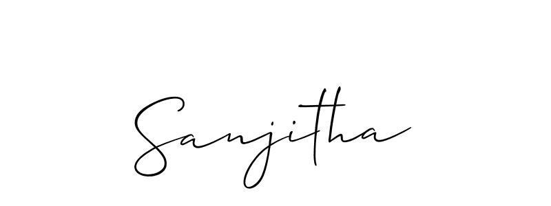 Best and Professional Signature Style for Sanjitha. Allison_Script Best Signature Style Collection. Sanjitha signature style 2 images and pictures png