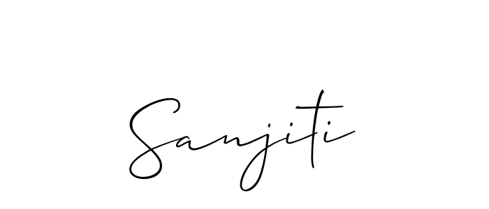 Sanjiti stylish signature style. Best Handwritten Sign (Allison_Script) for my name. Handwritten Signature Collection Ideas for my name Sanjiti. Sanjiti signature style 2 images and pictures png
