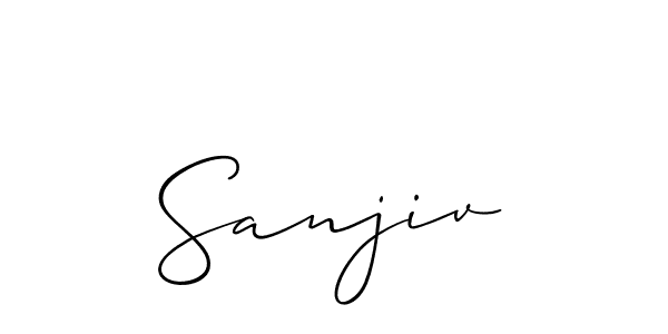 Allison_Script is a professional signature style that is perfect for those who want to add a touch of class to their signature. It is also a great choice for those who want to make their signature more unique. Get Sanjiv name to fancy signature for free. Sanjiv signature style 2 images and pictures png