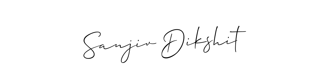 Use a signature maker to create a handwritten signature online. With this signature software, you can design (Allison_Script) your own signature for name Sanjiv Dikshit. Sanjiv Dikshit signature style 2 images and pictures png