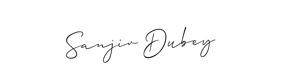 It looks lik you need a new signature style for name Sanjiv Dubey. Design unique handwritten (Allison_Script) signature with our free signature maker in just a few clicks. Sanjiv Dubey signature style 2 images and pictures png