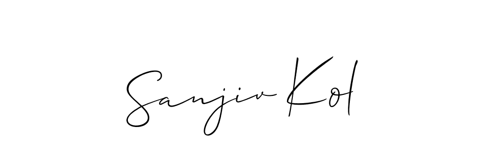 Use a signature maker to create a handwritten signature online. With this signature software, you can design (Allison_Script) your own signature for name Sanjiv Kol. Sanjiv Kol signature style 2 images and pictures png