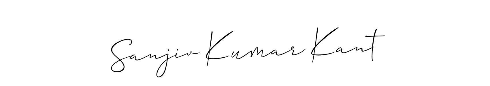 How to make Sanjiv Kumar Kant name signature. Use Allison_Script style for creating short signs online. This is the latest handwritten sign. Sanjiv Kumar Kant signature style 2 images and pictures png