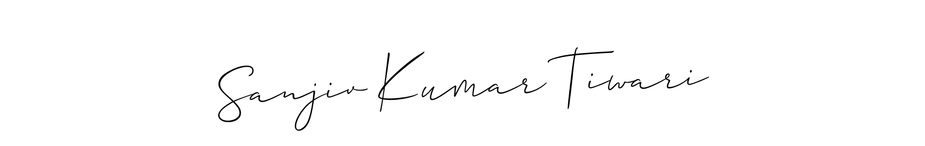Make a beautiful signature design for name Sanjiv Kumar Tiwari. With this signature (Allison_Script) style, you can create a handwritten signature for free. Sanjiv Kumar Tiwari signature style 2 images and pictures png