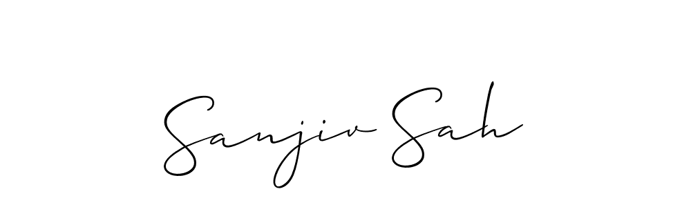 Design your own signature with our free online signature maker. With this signature software, you can create a handwritten (Allison_Script) signature for name Sanjiv Sah. Sanjiv Sah signature style 2 images and pictures png