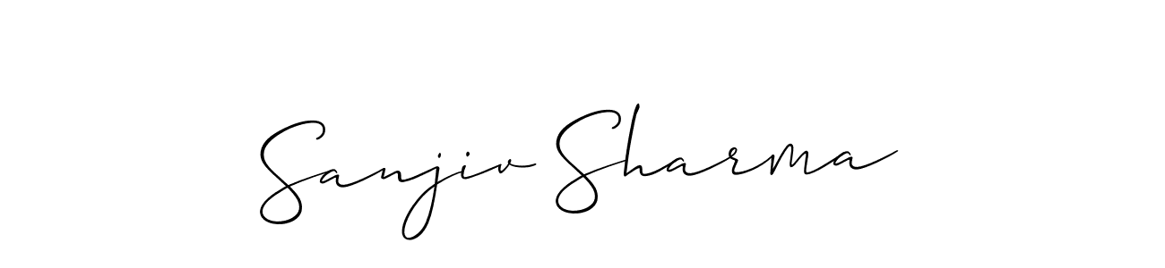 How to make Sanjiv Sharma signature? Allison_Script is a professional autograph style. Create handwritten signature for Sanjiv Sharma name. Sanjiv Sharma signature style 2 images and pictures png