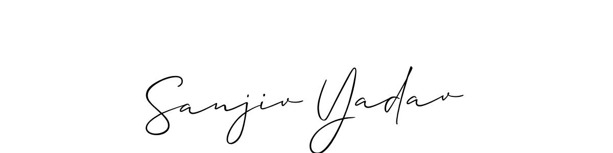 This is the best signature style for the Sanjiv Yadav name. Also you like these signature font (Allison_Script). Mix name signature. Sanjiv Yadav signature style 2 images and pictures png