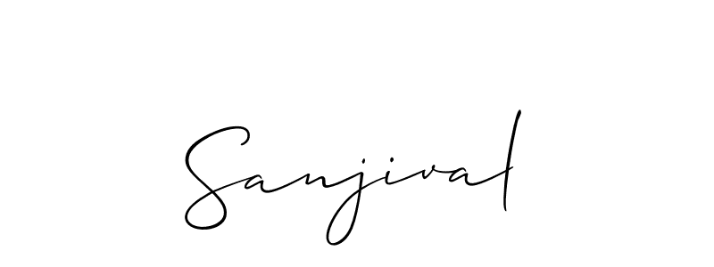 if you are searching for the best signature style for your name Sanjival. so please give up your signature search. here we have designed multiple signature styles  using Allison_Script. Sanjival signature style 2 images and pictures png