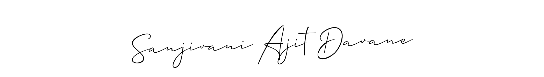 You should practise on your own different ways (Allison_Script) to write your name (Sanjivani Ajit Davane) in signature. don't let someone else do it for you. Sanjivani Ajit Davane signature style 2 images and pictures png
