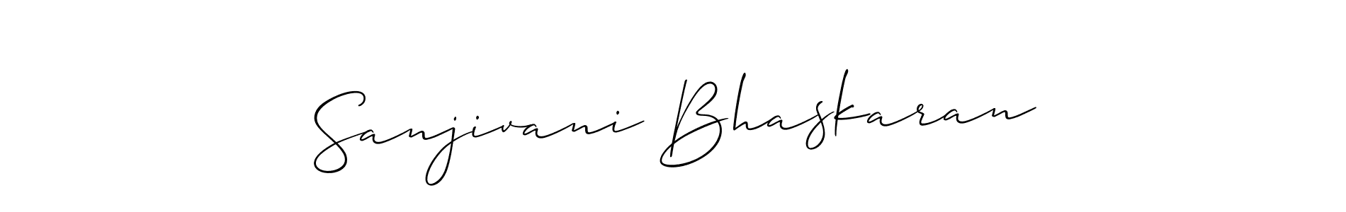 How to make Sanjivani Bhaskaran name signature. Use Allison_Script style for creating short signs online. This is the latest handwritten sign. Sanjivani Bhaskaran signature style 2 images and pictures png