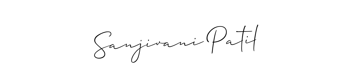 Use a signature maker to create a handwritten signature online. With this signature software, you can design (Allison_Script) your own signature for name Sanjivani Patil. Sanjivani Patil signature style 2 images and pictures png