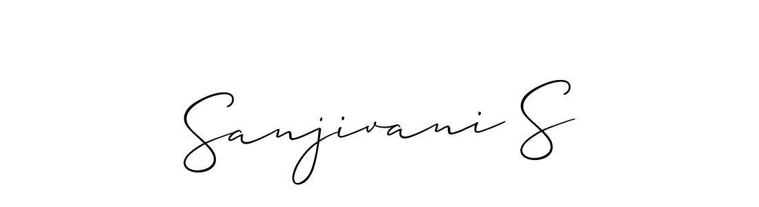 if you are searching for the best signature style for your name Sanjivani S. so please give up your signature search. here we have designed multiple signature styles  using Allison_Script. Sanjivani S signature style 2 images and pictures png