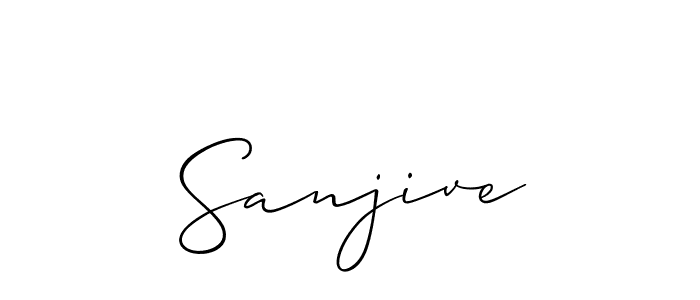 The best way (Allison_Script) to make a short signature is to pick only two or three words in your name. The name Sanjive include a total of six letters. For converting this name. Sanjive signature style 2 images and pictures png