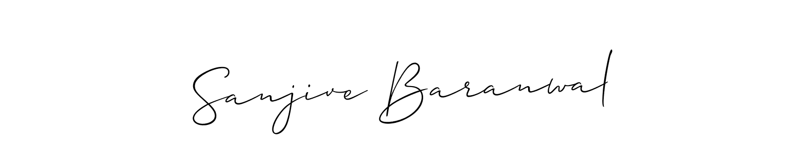 Use a signature maker to create a handwritten signature online. With this signature software, you can design (Allison_Script) your own signature for name Sanjive Baranwal. Sanjive Baranwal signature style 2 images and pictures png