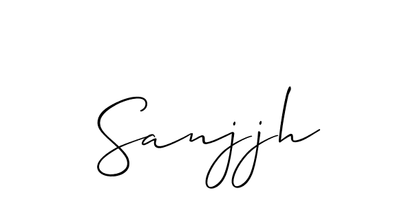 It looks lik you need a new signature style for name Sanjjh. Design unique handwritten (Allison_Script) signature with our free signature maker in just a few clicks. Sanjjh signature style 2 images and pictures png