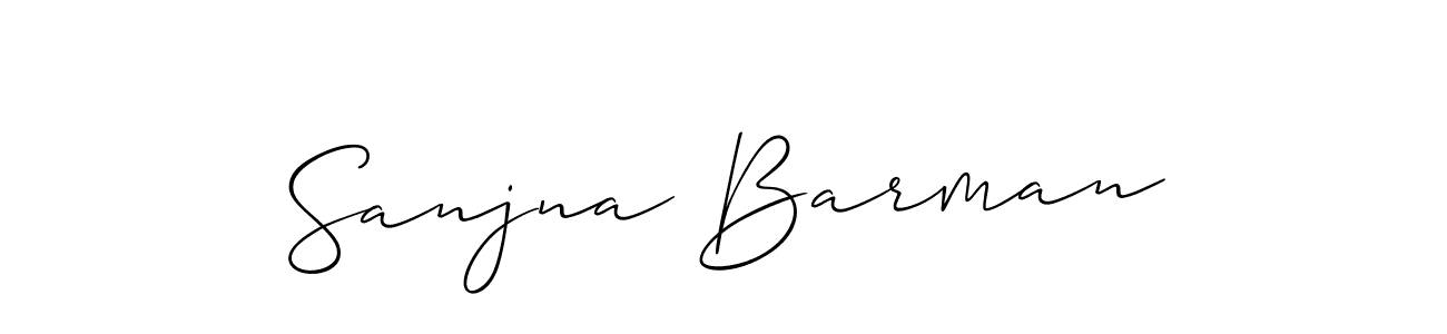 Sanjna Barman stylish signature style. Best Handwritten Sign (Allison_Script) for my name. Handwritten Signature Collection Ideas for my name Sanjna Barman. Sanjna Barman signature style 2 images and pictures png