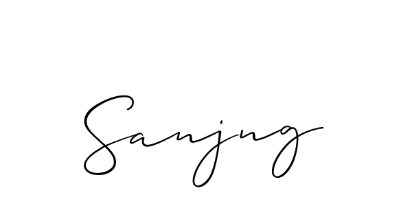 Make a beautiful signature design for name Sanjng. With this signature (Allison_Script) style, you can create a handwritten signature for free. Sanjng signature style 2 images and pictures png