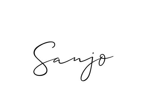 Create a beautiful signature design for name Sanjo. With this signature (Allison_Script) fonts, you can make a handwritten signature for free. Sanjo signature style 2 images and pictures png