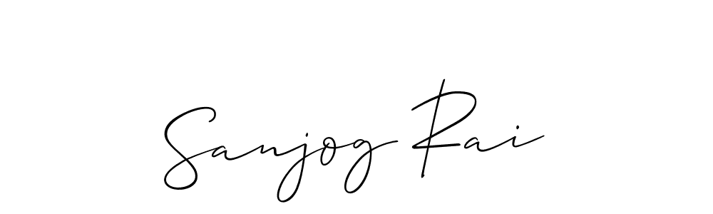 Design your own signature with our free online signature maker. With this signature software, you can create a handwritten (Allison_Script) signature for name Sanjog Rai. Sanjog Rai signature style 2 images and pictures png