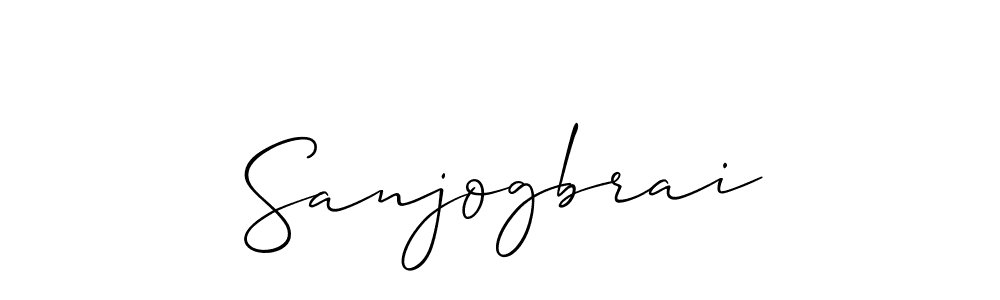 Use a signature maker to create a handwritten signature online. With this signature software, you can design (Allison_Script) your own signature for name Sanjogbrai. Sanjogbrai signature style 2 images and pictures png
