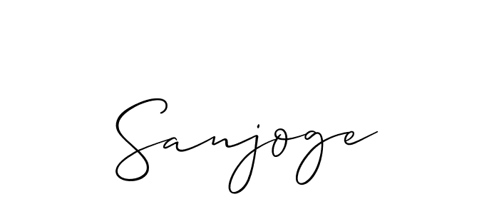 Make a short Sanjoge signature style. Manage your documents anywhere anytime using Allison_Script. Create and add eSignatures, submit forms, share and send files easily. Sanjoge signature style 2 images and pictures png