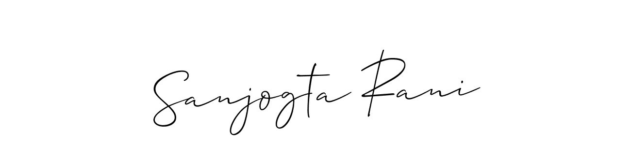Make a beautiful signature design for name Sanjogta Rani. With this signature (Allison_Script) style, you can create a handwritten signature for free. Sanjogta Rani signature style 2 images and pictures png
