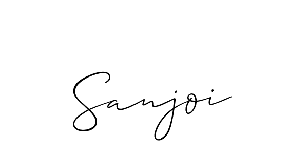 How to make Sanjoi name signature. Use Allison_Script style for creating short signs online. This is the latest handwritten sign. Sanjoi signature style 2 images and pictures png