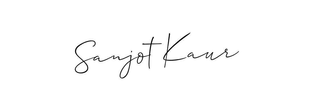 Use a signature maker to create a handwritten signature online. With this signature software, you can design (Allison_Script) your own signature for name Sanjot Kaur. Sanjot Kaur signature style 2 images and pictures png
