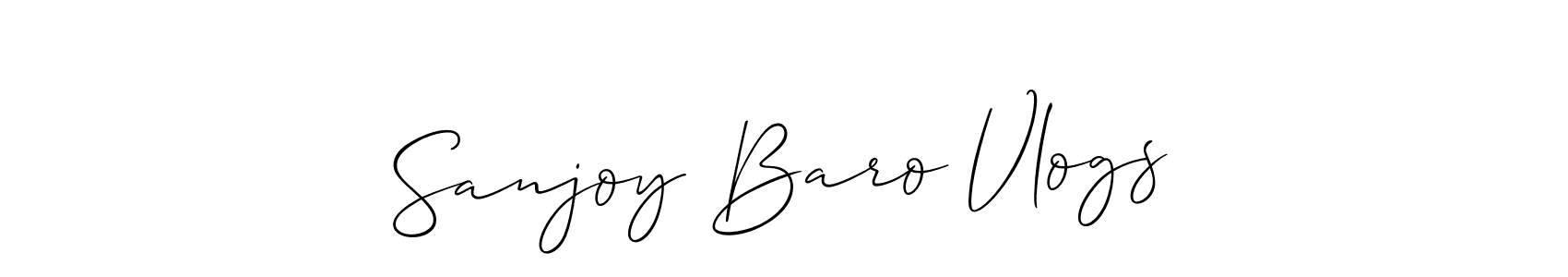 Also we have Sanjoy Baro Vlogs name is the best signature style. Create professional handwritten signature collection using Allison_Script autograph style. Sanjoy Baro Vlogs signature style 2 images and pictures png