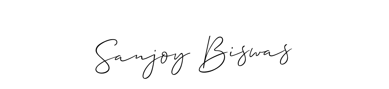 if you are searching for the best signature style for your name Sanjoy Biswas. so please give up your signature search. here we have designed multiple signature styles  using Allison_Script. Sanjoy Biswas signature style 2 images and pictures png