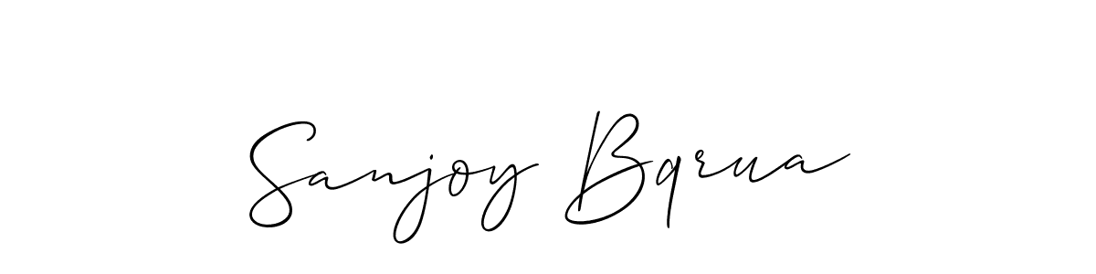 Create a beautiful signature design for name Sanjoy Bqrua. With this signature (Allison_Script) fonts, you can make a handwritten signature for free. Sanjoy Bqrua signature style 2 images and pictures png