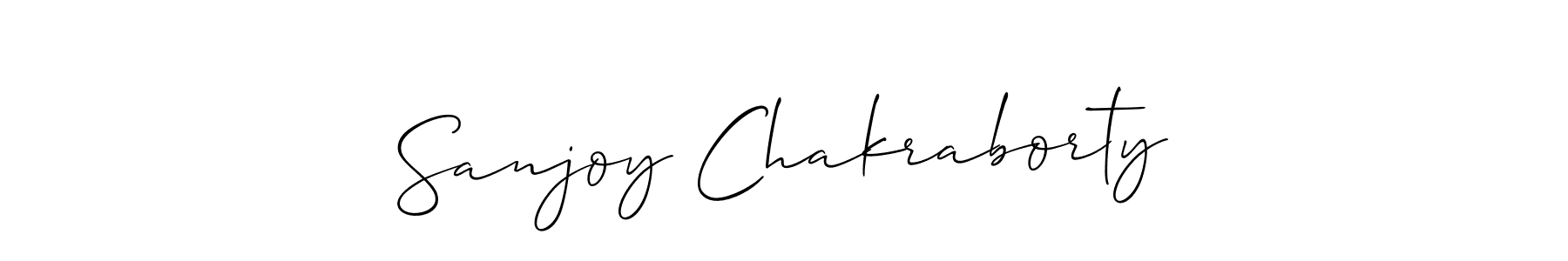 It looks lik you need a new signature style for name Sanjoy Chakraborty. Design unique handwritten (Allison_Script) signature with our free signature maker in just a few clicks. Sanjoy Chakraborty signature style 2 images and pictures png