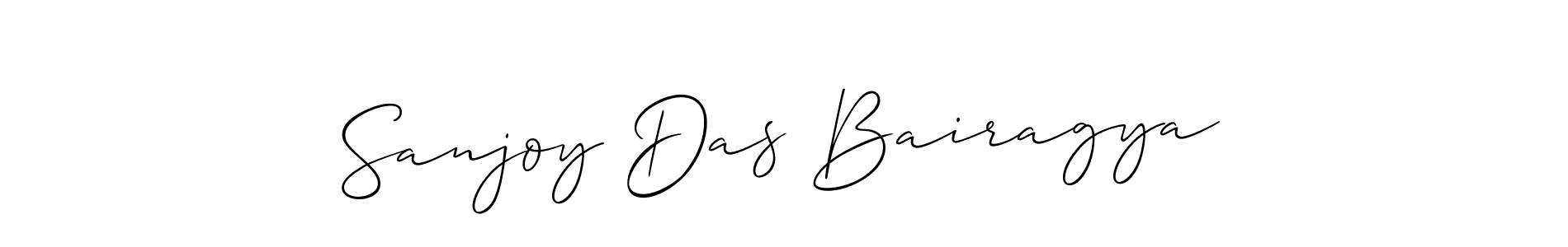 Make a beautiful signature design for name Sanjoy Das Bairagya. With this signature (Allison_Script) style, you can create a handwritten signature for free. Sanjoy Das Bairagya signature style 2 images and pictures png