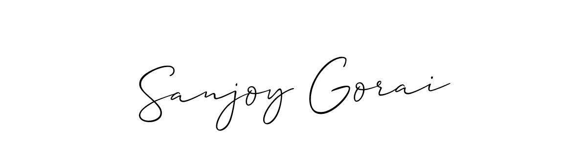 How to Draw Sanjoy Gorai signature style? Allison_Script is a latest design signature styles for name Sanjoy Gorai. Sanjoy Gorai signature style 2 images and pictures png
