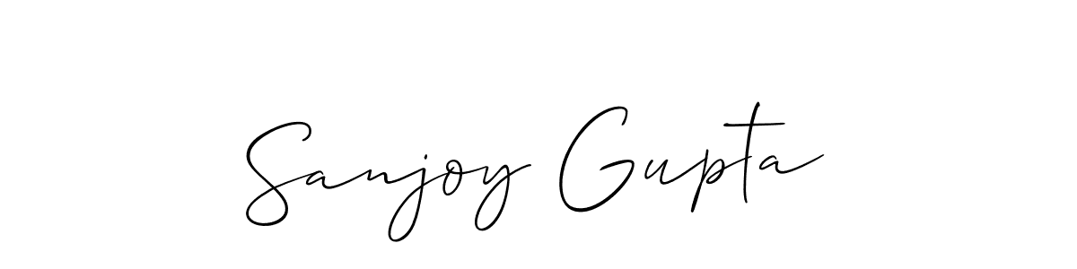 Also You can easily find your signature by using the search form. We will create Sanjoy Gupta name handwritten signature images for you free of cost using Allison_Script sign style. Sanjoy Gupta signature style 2 images and pictures png