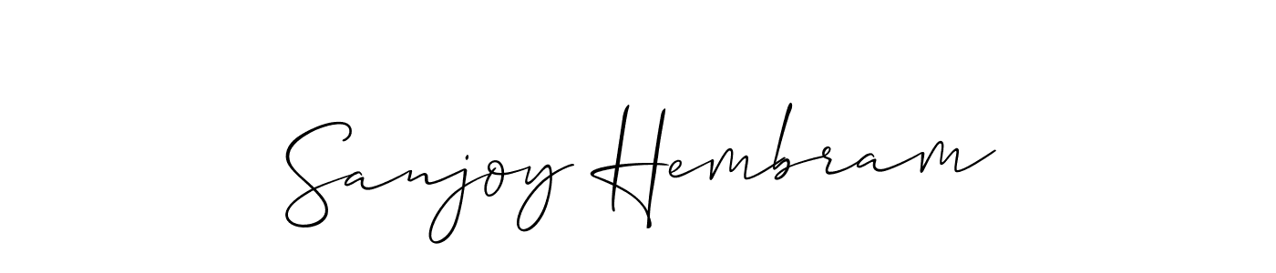 It looks lik you need a new signature style for name Sanjoy Hembram. Design unique handwritten (Allison_Script) signature with our free signature maker in just a few clicks. Sanjoy Hembram signature style 2 images and pictures png