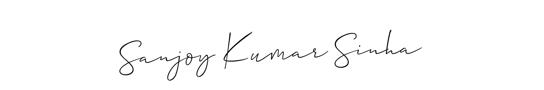 This is the best signature style for the Sanjoy Kumar Sinha name. Also you like these signature font (Allison_Script). Mix name signature. Sanjoy Kumar Sinha signature style 2 images and pictures png