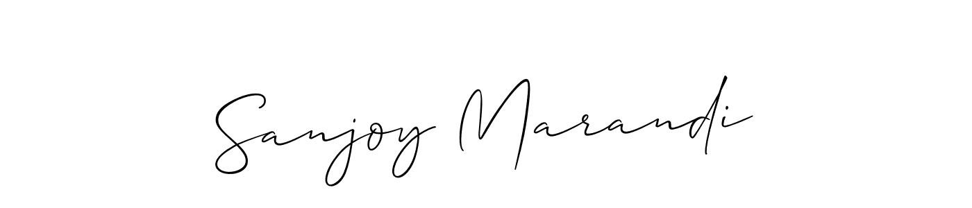 How to make Sanjoy Marandi name signature. Use Allison_Script style for creating short signs online. This is the latest handwritten sign. Sanjoy Marandi signature style 2 images and pictures png