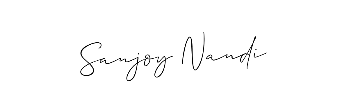 Similarly Allison_Script is the best handwritten signature design. Signature creator online .You can use it as an online autograph creator for name Sanjoy Nandi. Sanjoy Nandi signature style 2 images and pictures png