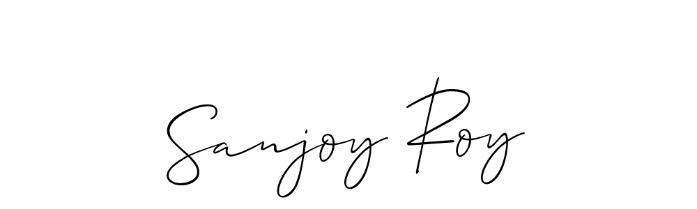 Allison_Script is a professional signature style that is perfect for those who want to add a touch of class to their signature. It is also a great choice for those who want to make their signature more unique. Get Sanjoy Roy name to fancy signature for free. Sanjoy Roy signature style 2 images and pictures png