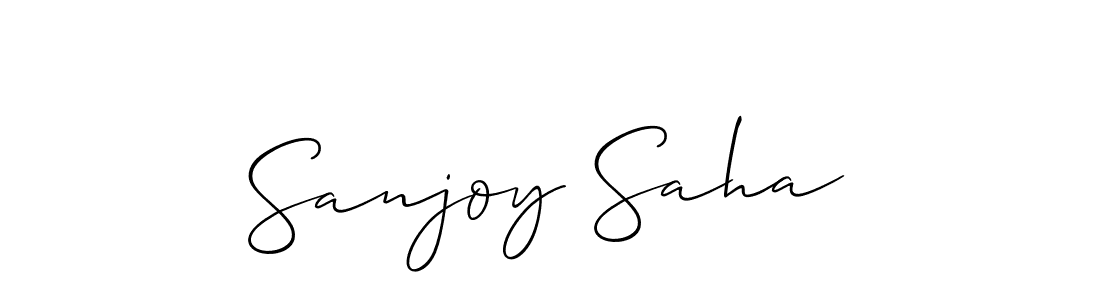 How to make Sanjoy Saha signature? Allison_Script is a professional autograph style. Create handwritten signature for Sanjoy Saha name. Sanjoy Saha signature style 2 images and pictures png