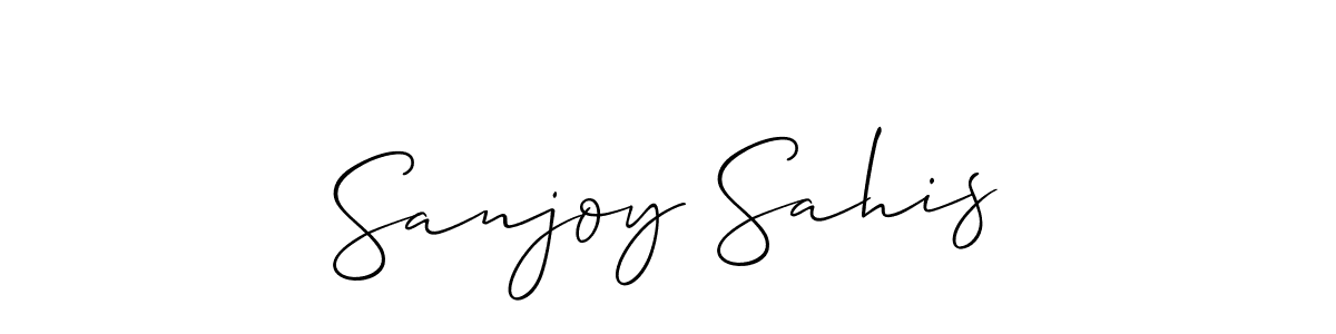 You can use this online signature creator to create a handwritten signature for the name Sanjoy Sahis. This is the best online autograph maker. Sanjoy Sahis signature style 2 images and pictures png