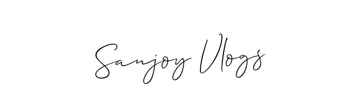 Best and Professional Signature Style for Sanjoy Vlogs. Allison_Script Best Signature Style Collection. Sanjoy Vlogs signature style 2 images and pictures png