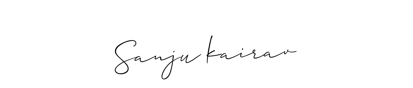 Also we have Sanju♡kairav name is the best signature style. Create professional handwritten signature collection using Allison_Script autograph style. Sanju♡kairav signature style 2 images and pictures png