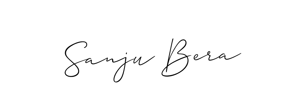Make a beautiful signature design for name Sanju Bera. With this signature (Allison_Script) style, you can create a handwritten signature for free. Sanju Bera signature style 2 images and pictures png