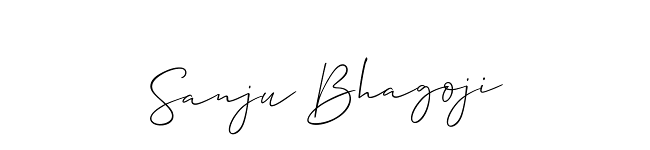 The best way (Allison_Script) to make a short signature is to pick only two or three words in your name. The name Sanju Bhagoji include a total of six letters. For converting this name. Sanju Bhagoji signature style 2 images and pictures png