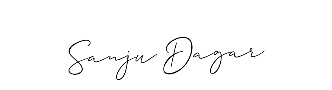 The best way (Allison_Script) to make a short signature is to pick only two or three words in your name. The name Sanju Dagar include a total of six letters. For converting this name. Sanju Dagar signature style 2 images and pictures png