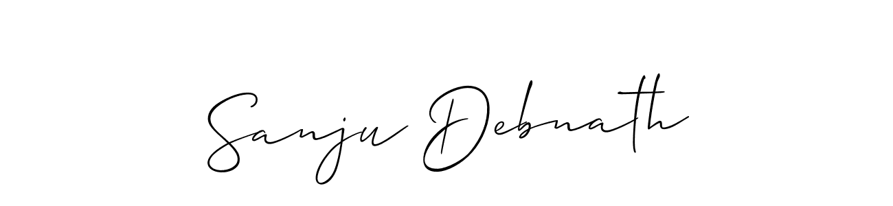Use a signature maker to create a handwritten signature online. With this signature software, you can design (Allison_Script) your own signature for name Sanju Debnath. Sanju Debnath signature style 2 images and pictures png